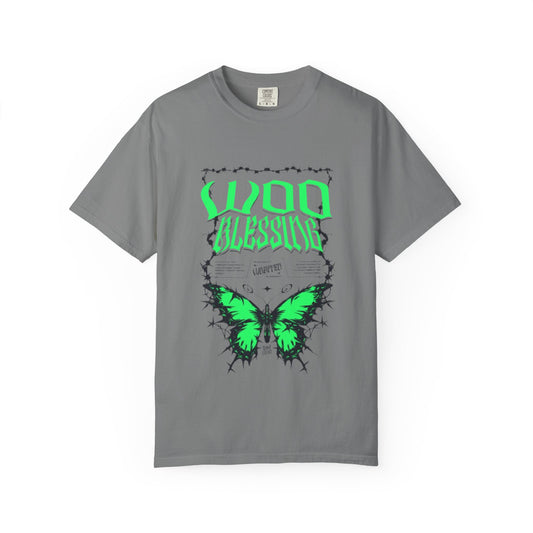 Bold Graphic Tee with Butterfly Design, Unisex T-shirt,