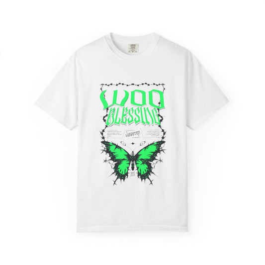 Bold Graphic Tee with Butterfly Design, Unisex T-shirt,